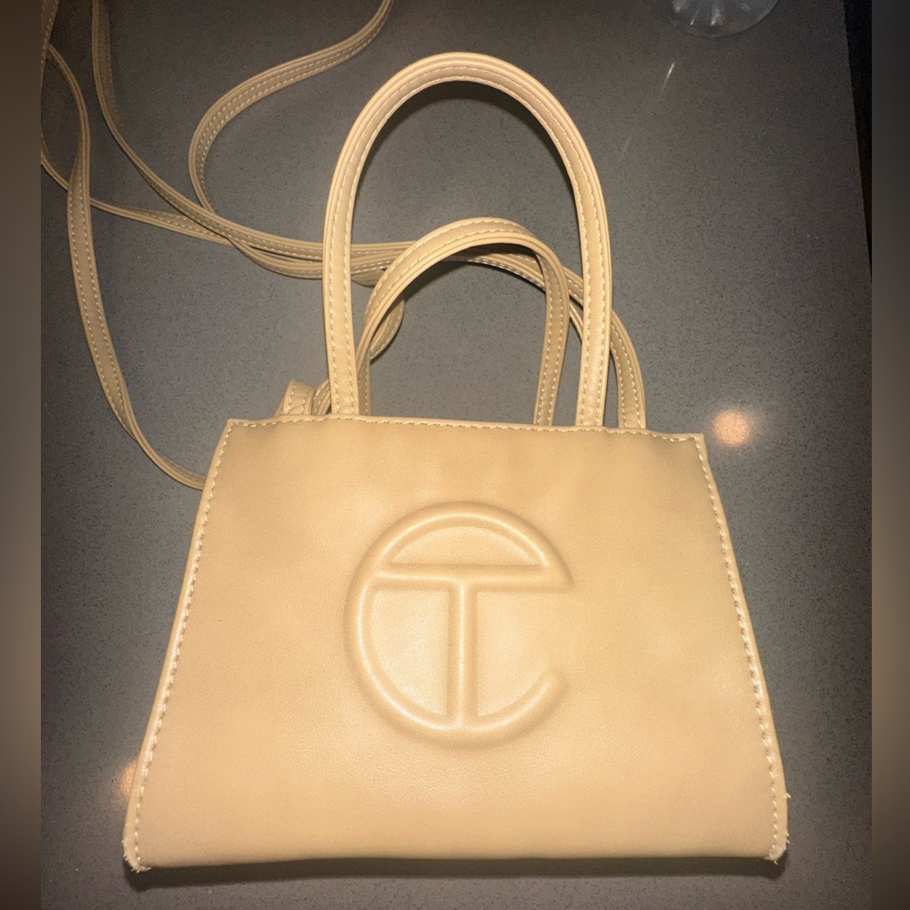 Small Cream Telfar Shopping bag